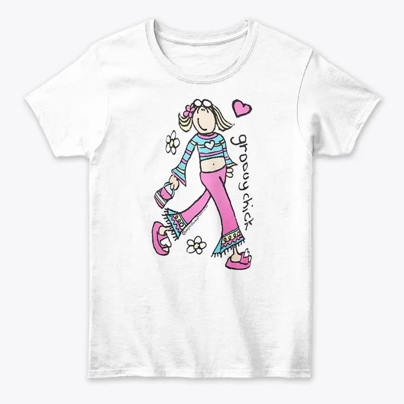 groovy chick merch t shirt